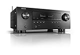 Denon AVR-S960H 7.2-Kanal AV-Receiver, Hifi Verstärker, Alexa kompatibel, 6 HDMI Eingänge und 2 Ausgänge, 8K HDMI, Bluetooth, WLAN, Musikstreaming, Dolby Atmos, AirPlay 2, HEOS M