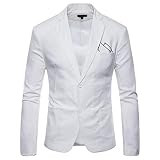 PANBOB Anzüge Herren Langarm Slim Fit Dünnschliff Jacke Herren Komfortabel Leicht Atmungsaktiv Anzüge Jacke Herren Einfachheit Mode Einfarbig Lassig Jacke H