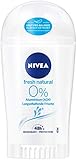 NIVEA Fresh Natural Deo Stift (40 ml), Deo Stick ohne Aluminium (ACH) mit frischem Blumenduft, 48h Deodorant mit antibakteriellem Schutz pflegt die H