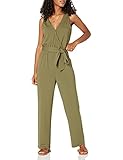 The Drop Damen Ärmelloser Wickel-Jumpsuit von @caralynmirand, Olivgrün, XXL Große Größ