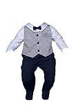 Six4kids Baby Taufstrampler Taufanzug Strampler Overall (74)