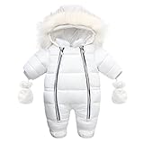 Baby Jumpsuit Mädchen Jungen Winter Herbst 0-6 Monate Outdoor Neugeborene Schneeanzug Strampler Spielanzug Jumpsuit Overall Babykleidung Parka Jacke Kapuzenjacke Daunenjacke Übergangsjacke Babypark