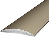 PRINZ Übergangsprofil Aluminium 130-90cm Länge - 30mm Breite - für Laminat, Vinyl, Parkett (Edelstahl matt)