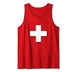 Schweiz Flagge Fahne / weißes Kreuz - T-Shirt Tank Top