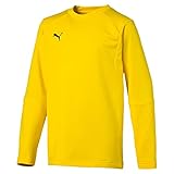 PUMA Kinder LIGA Training Sweat Jr Sweatshirt, Cyber Yellow Black, 152