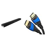 Denon DHT-S216 2.1 TV Soundbar mit integriertem Subwoofer, Bluetooth, HMDI ARC & KabelDirekt – 2 m – 4K HDMI-Kabel (4K@120Hz und 4K@60Hz für EIN spektakuläres Ultra-HD-Erlebnis, Schwarz)
