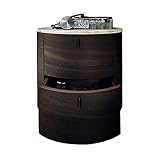 Nachttische Schlafzimmer Aufbewahrungskiste Zylindrischer Bettschrank Stauraum Massivholz Kreativer Aufbewahrungsschrank (Color : Brown, Size : 49 * 48cm)