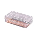 Yunobi Bleistiftbox transparent Kunststoff Box stapelbar Design Bleistiftbox mit Schnappverschluss Deckel für Schule Kinder einfache Schreibwaren Box