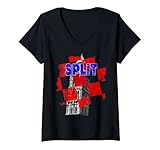 Damen Sveti Duje Split Dalmacija Hrvatska Kroatien T-Shirt mit V