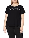 Friends Damen Titel T-Shirt, Schwarz, 38