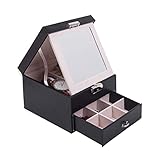 showyow Kleine Aufbewahrungsbox Tragbare Ohrring-Aufbewahrungsbox High-End-Schmuckkästchen für die Hautpflege im Prinzessinnen-Stil (Color : B) (A)