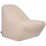 Loft 25 Relaxing Sitzsack für Erwachsene | Indoor Wohnzimmer Superweicher Sitzsack aus Samt | Langlebig und komfortabel | Superleichte Liege mit ergonomischen Design (Gewebtes Material, Haselholz)