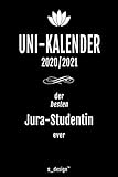 Studienplaner / Studienkalender / Studenten-Kalender 2020 / 2021 für Jura-Studenten / Jura-Studentin: Semester-Planer / Uni-Kalender von Oktober 2020 bis Oktober 2021