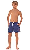 Zagano Badehose Jungen Badeshorts Schwimmhose Sport Hosen Jungen Kinder Bademode dunkel blau Gr. 134