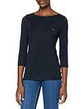 Tommy Hilfiger Damen Boat Neck Tee 3/4 Hemd, Desert Sky, L