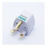 ZXTQW Reise Adapter Universal 3Pin. UK HK AC. Reise-Netzstecker. US/EU/AU zu UK/HK 3 PIN-Socket-Konverter-Konverter-Steckeradapter für den Reiseverbrauch Reisesteckeradapter (Standard : UK Plug)