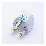 ZXTQW Reise Adapter Universal 3Pin. UK HK AC. Reise-Netzstecker. US/EU/AU zu UK/HK 3 PIN-Socket-Konverter-Konverter-Steckeradapter für den Reiseverbrauch Reisesteckeradapter (Standard : UK Plug)