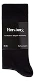 Herzberg Business Socken Damen/Herren Baumwolle, 10 Paar, schwarz, Größe 43-46