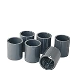 PVC-Muffen Set 6 Stk. I 50mm I Klebemuffe I PVC-Rohrmuffe mit 2-Anschlüssen I Rund I Rohr-Verbindungsstück für PVC-Rohre und PVC-Fittinge I bm_101