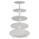 edelstahlheini Aluminium Tortenständer Rund Tortenetagere Hochzeit 5 Etagen (5 Stöckig (Ø 20 25 30 35 40cm))