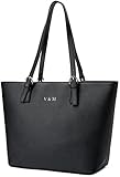 Vanessa & Melissa® Damen Shopper klassisch elegante Handtasche Henkeltasche Schw