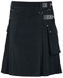 Black Premium by EMP Kilt Männer Mittellanger Rock schwarz XXL