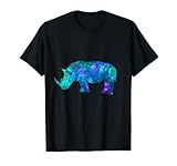 Tierliebhaber mit Einhorn-Motiv, Cyan / Violett / Blaugrün T-S