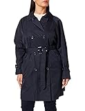 Geox Womens W AIRELL Trench-Polyester CA Trenchcoat, GOTHIC BLUE , DE 38 ( I44 )