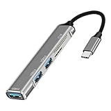 Tatoonly Tragbare USB3.0/3.1-Dockingstation mit Kartenleser TF-Kartensicherheit Digitaler Kartensteckplatz USB-C-Hub für Computer Typ-C-HUB