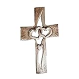 Geschnitzte Holzkreuz miteinander verflochten, Kreuz handgeschnitzte antike Design holzkreuz für Wand hängen Home Wohnzimmer dekor, Wand hängen handgeschnitzt holzkreuz,Primary C