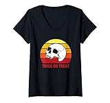 Damen Halloween / Süßes oder Saures T-Shirt mit V