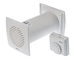 Ø 100mm Wärmeverteiler mit Thermostat - Weiß Lüfter - Ventilator W