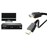 STRONG SRT 8541 Set DVB-T2 Receiver mit Antenne für freenet-TV, schwarz & Wentronic HDMI High Speed Kabel 4K, Ultra-HD, Full-HD, 3D, vergoldete Stecker 3