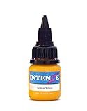 INTENZE Tattoo Farbe gelb 15ml -Golden Yellow- Das Original: Farbecht&absolut steril -Tattoo Tinte vegan -Tattoo Ink für lebendiges permanent Tattoo,Stick&Poke - Tattoofarbe mit perfek