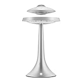 FGVDJ UFO Magnetic Levitating Lautsprecher, LED-Lampe Bluetooth-Lautsprecher mit 5W-Stereo-Klang, drahtlose Ladung, 360 ° -Drehung, für Zuhause, Büro-Dekor, einzigartige Geschenk