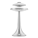 FGVDJ UFO Magnetic Levitating Lautsprecher, LED-Lampe Bluetooth-Lautsprecher mit 5W-Stereo-Klang, drahtlose Ladung, 360 ° -Drehung, für Zuhause, Büro-Dekor, einzigartige Geschenk