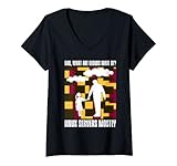 Damen Dad, What Are Clouds Made Of, Linux Servers Mostly ---- T-Shirt mit V