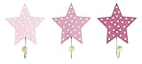 JaBaDaBaDo - Set mit 3 sternenförmigen Haken Rosa, 16 cm (R16026)