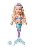 Zapf Creation 824344 BABY born Sister Meerjungfrau Funktionspuppe für das Wasser mit Fischschwanz und Perlendiadem, 46