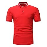 Polo Shirt Herren Sommer Regular Fit Kurzarm Shirt Herren Bergsteigen Golf Sportshirt Herren Work Lässig Klassische T-Shirt Herren Moderner Urban Style Shirt H