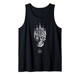 THE KING Skull and Crown Memento Mori Occult Sacred Geometry Tank Top