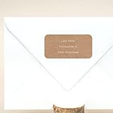 sendmoments Versandetiketten, Adressaufkleber Crafty, 81 Sticker rechteckig 50 x 25 mm, selbstklebend, personalisiert mit Namen und Adresse, Klebeetiketten für Postsendungen mit stilvollem Desig