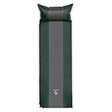 Yukatana Goodsleep - selbstaufblasbare Camping Luftmatratze, Isomatte mit Kopfkissen, kleines Packmaß, 63 x 198 cm (BxT), 5 cm dick, grü