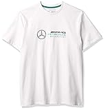 Formula 1 Mercedes-AMG Petronas Herren T-Shirt mit großem Logo, Weiß, Größe S