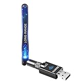 ZEXMTE Bluetooth Adapter PC Langstrecken, USB Bluetooth 5.0 Dongle Anti-Interferenz, 100M Datei/Audioübertragung, Bluetooth Stick für Kopfhörer/Tastatur/Maus, Kompatibel Windows 10/8.1/8/7