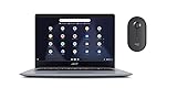Acer Chromebook 14 Zoll + Pebble Kabellose Maus (ChromeOS, Laptop, FHD Display, Akkulaufzeit: Bis zu 12,5 Stunden, 4 GB LPDDR4 RAM / 64 GB eMMC, 1,5 Kg leicht, 19,7 mm dünn)