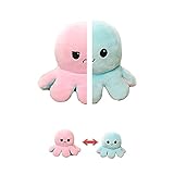 2021 Reversible 𝘖ctopus Soft Toys,Doppelseitiges Flip 𝘖ctopus Plüschtier,süßes Mini Octopus Kuscheltier Kreatives Spielzeug Kinder Süß Tier Cartoon Spielzeuge Geschenk Kinderspielzeug