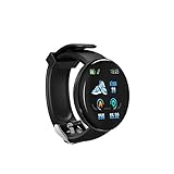 Riou D18 Smart Watch,wasserdichte Smartwatch BT 4.0 Fitness-Tracker, Support Benachrichtigung Schrittzähler Herzfrequenz Blutdruck Blutsauerstoff-Überwachung Multi-Sport-M