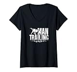 Damen Mantrailing-Zitat für einen Mantrailer und Hundebesitzer T-Shirt mit V