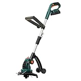 Spindelmäher Elektrischer Rasenmäher Haushalt Kleiner Rasenmäher Handheld Tragbarer Wiederaufladbarer Multifunktions-Rasenmäher 20V Batterie (Color : Green, Size : 110cm)